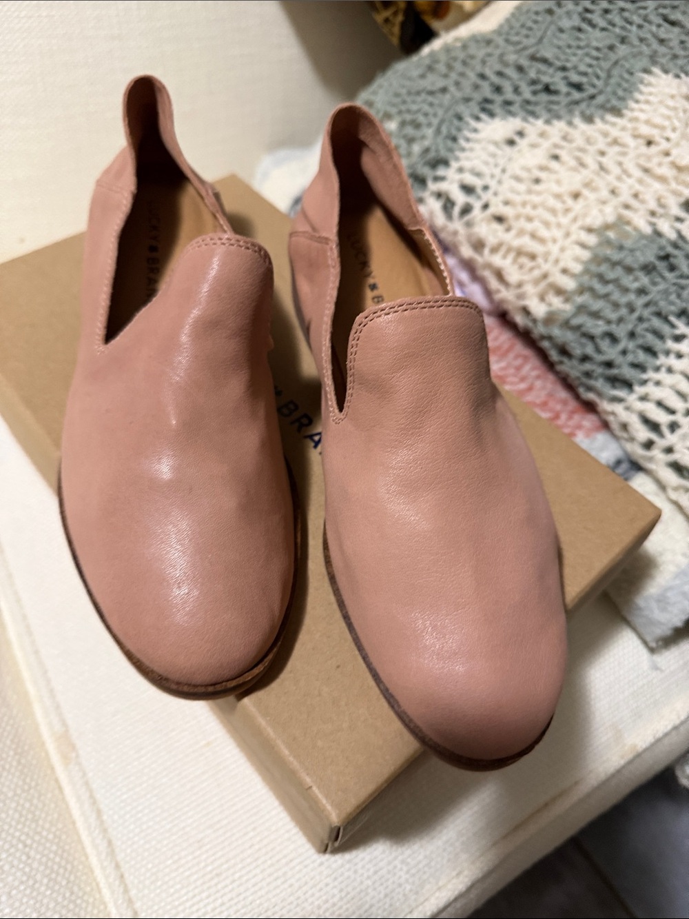 Lucky Brand Women's Slip-On Loafers - Dusty Rose